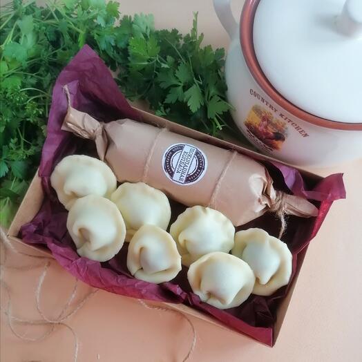 Подарочный набор «пельмени с шоколадной колбасой» на праздник мужчине, мужу, папе