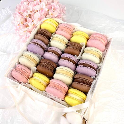 Макарунсы макарон ассорти вкусов набор, 20 шт