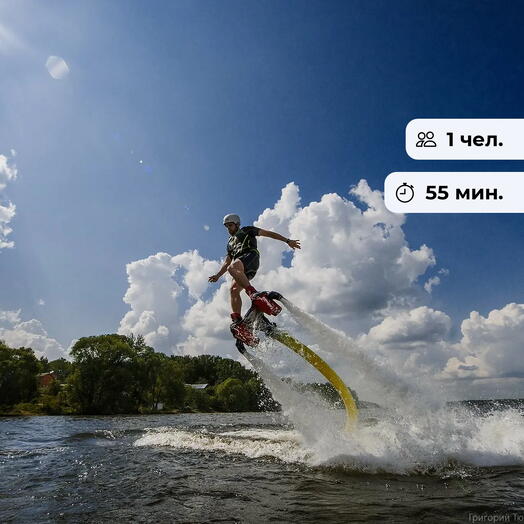 Водный экстрим. Полет на флайборде