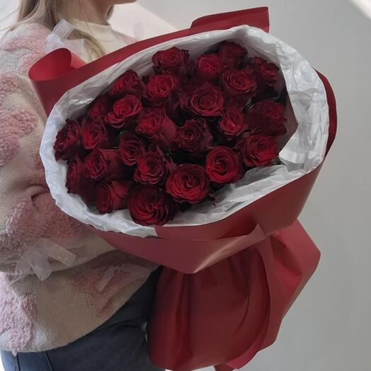 25 роз 40см (КЕНИЯ)