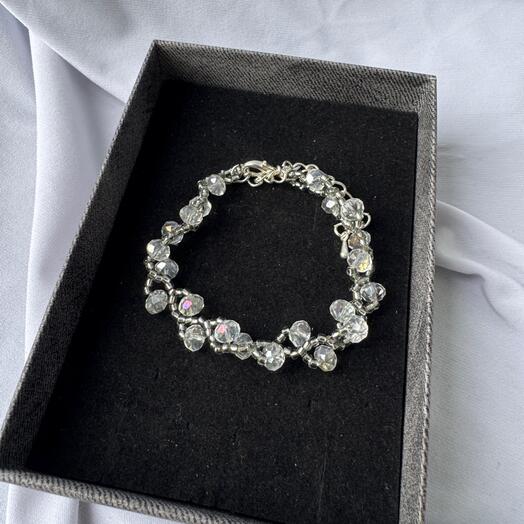 Браслет "Веточки", белый