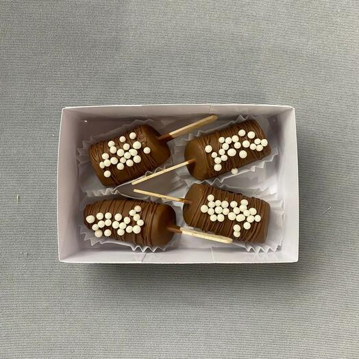 Набор бананов в молочном шоколаде 4 шт