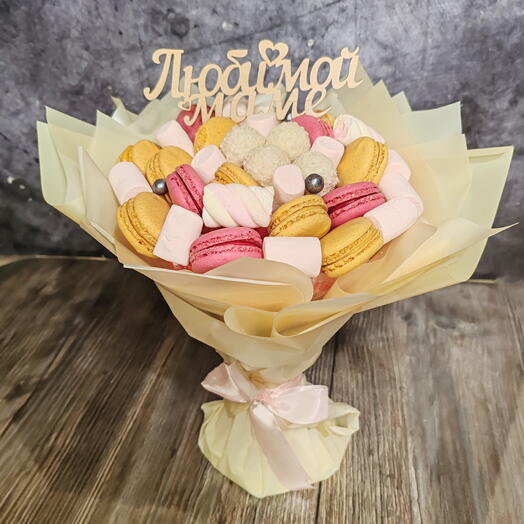 Букет из зефира "Для самой любимой мамы 💛"