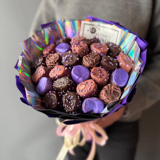 Букет из маршмеллоу в шоколаде "Сладкий Аметист"