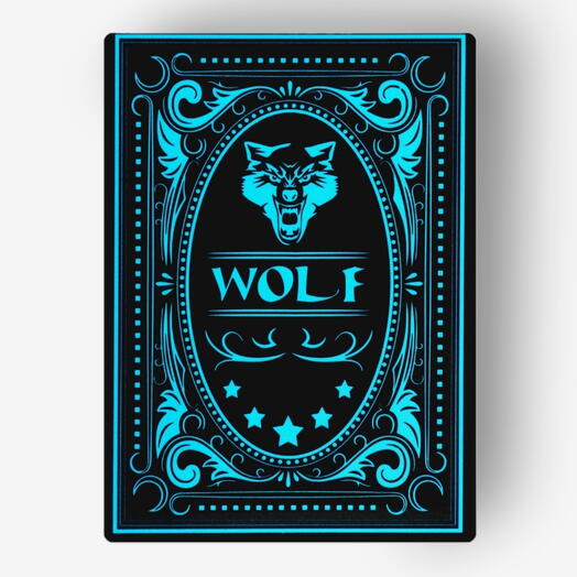 Карты игральные пластиковые «Неон», светящиеся, 8.8×6.3 см, синие