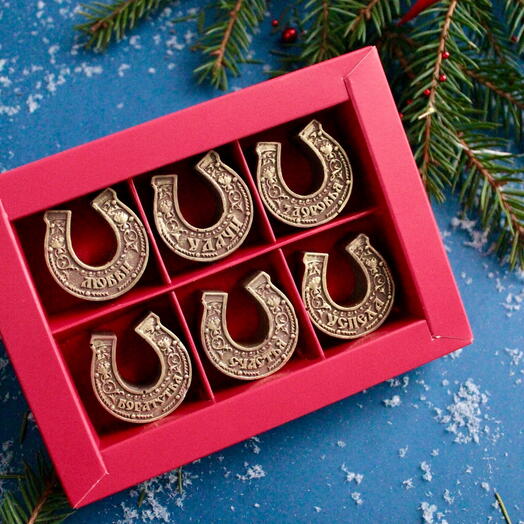 Шоколадный набор «Подковы удачи» символ года корпоративные подарки