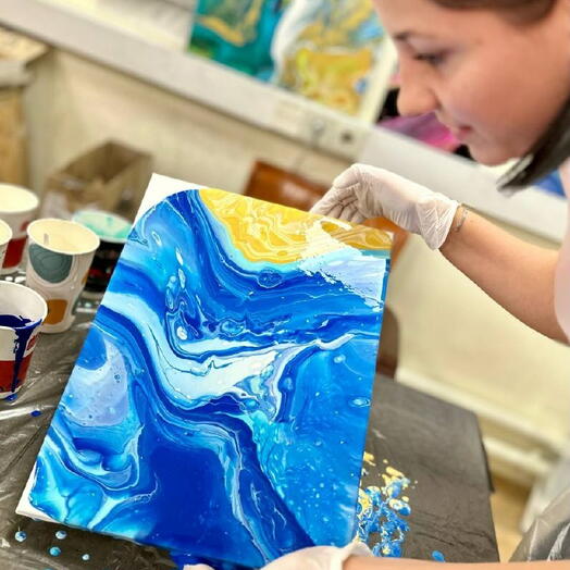 Подарочный сертификат «Мастер класс по Флюид-Арт (Fluid Art)» (Пакет 1, 1 человек)