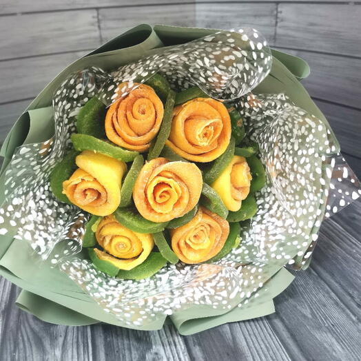 Букет Манговые желтые розы