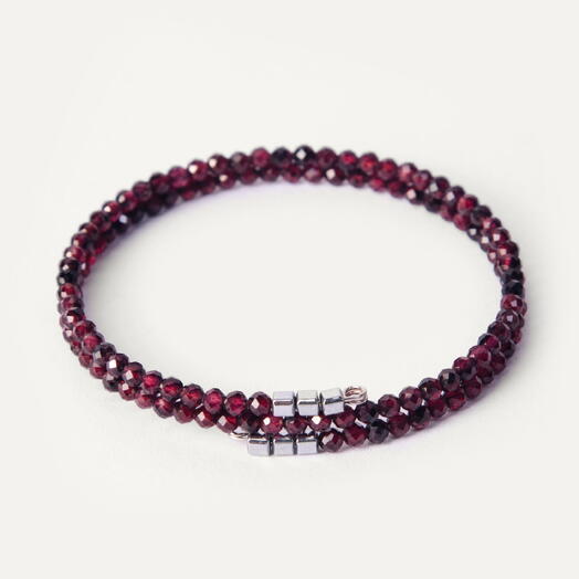 Браслет Ирис Гранат Rh+ 19 см (BRA1100)