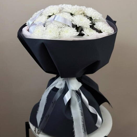 Elegance 🖤 Букет для девушки 🖤 в чёрной упаковке