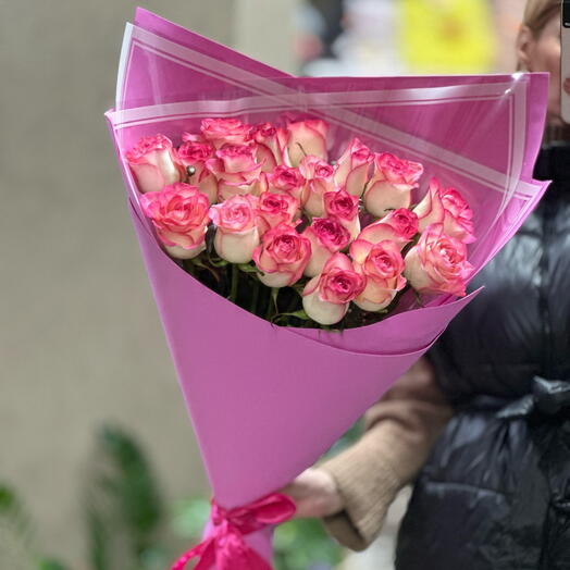 Букет из 21 розы 80 см