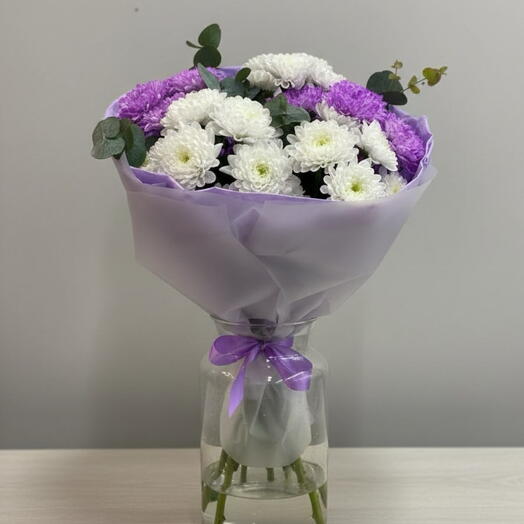 Воздушный букет из кустовой хризантемы «Алтай»💜
