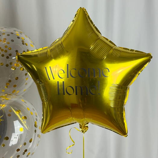 (ЛЮБАЯ НАДПИСЬ) Воздушный шар звезда с надписью. (CUSTOM TEXT) helium balloon with custom text