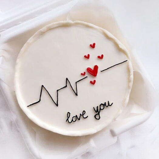 Бенто-торт ритм сердца «Love you»