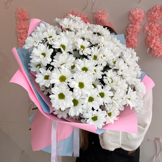 Букет из хризантем «Ромашки» 🥰