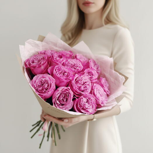 Соберу букет 🌿298 ( 15 пионовидных импортных роз )
