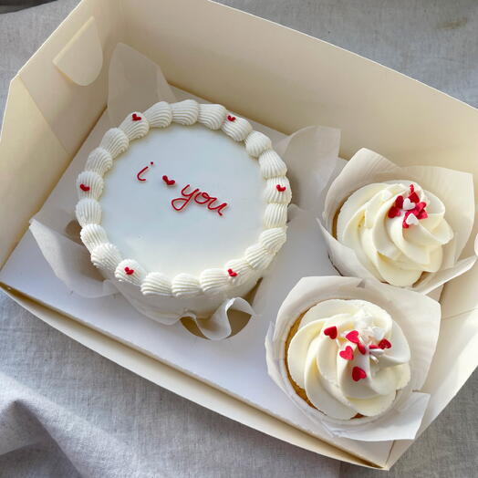 Набор бенто и капкейки ламбет I love you