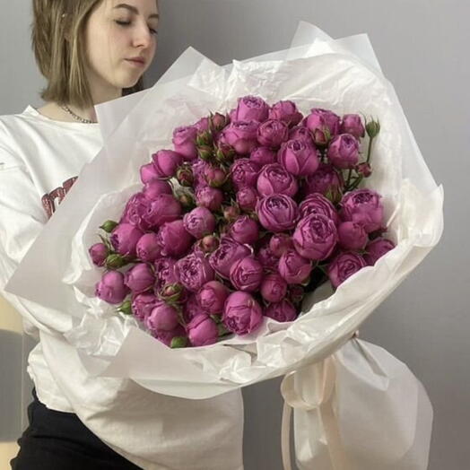 Букет большой💕цветочная нежность из кустовых роз