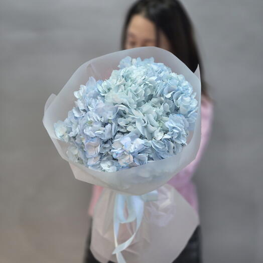 Букет из 3 гортензий голубого цвета, размер XS, от "Di_Flowerslab"