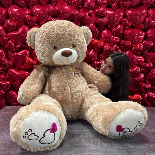 Медведь коричневый большой Love