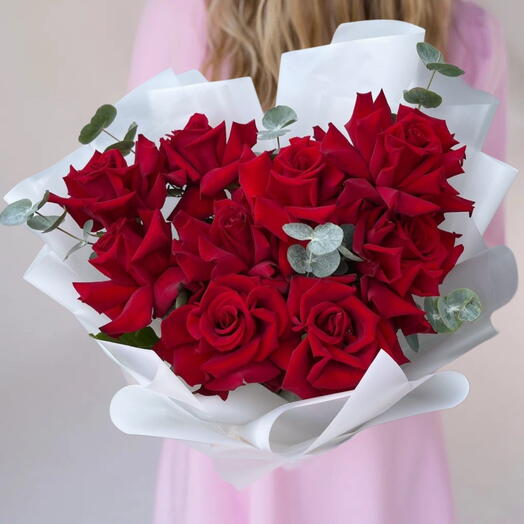 Букет французских роз 🌹 с ароматным эвкалиптом