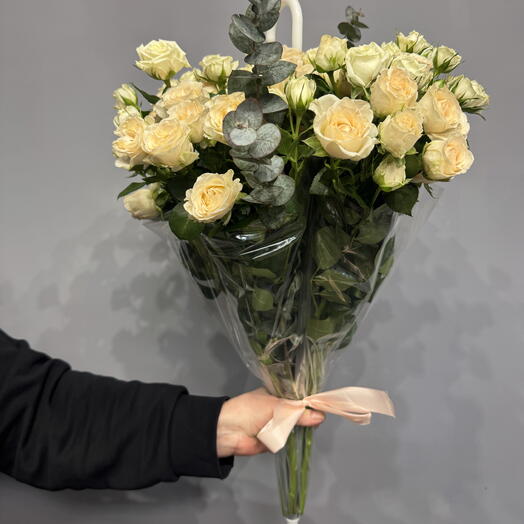 Кустовые розы в зонте 🔥🌹