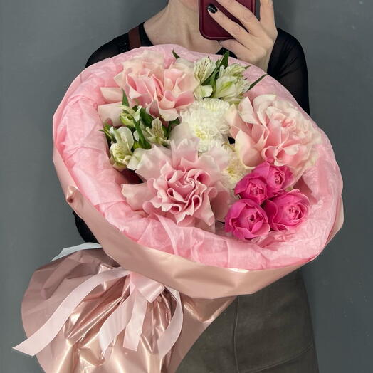Авторский букет💐 из Французской Розы нежного оттенка
