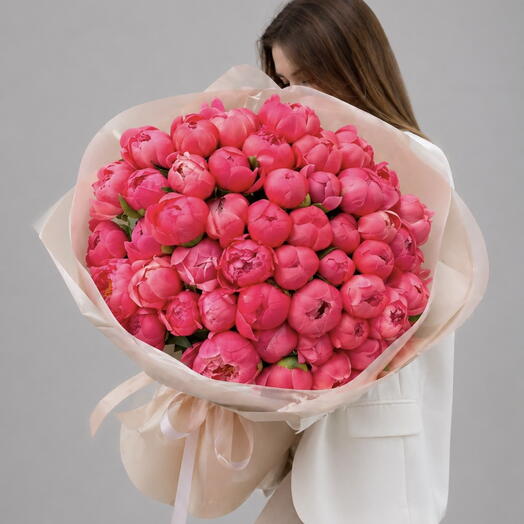 Пионы коралловые 51 шт