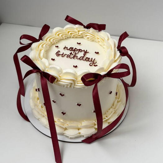 Торт 2кг в стиле ламбет на день рождения «happy birthday»