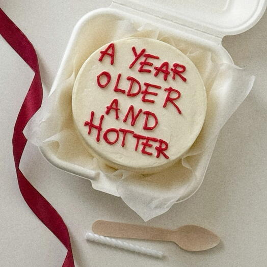 Бенто торт с юмором на день рождения «older and hotter