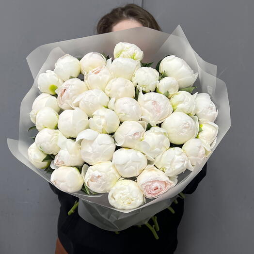 Белые пионы 35 шт (0006) peony 🤍