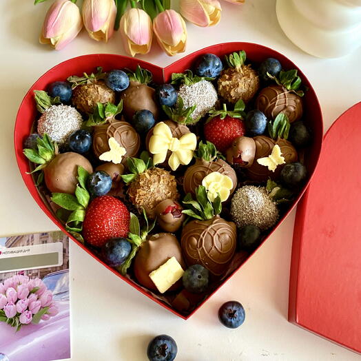 Сердце клубники в шоколаде 14 🍓