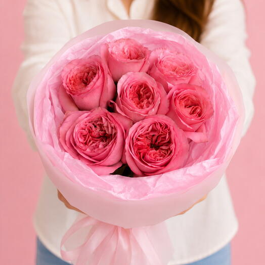 Пионовидные розовые розы Pink Expression💓