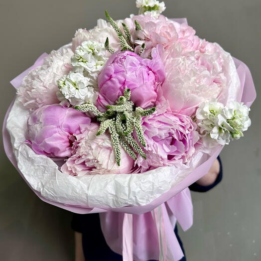 Букет пионы маттиола 🌸