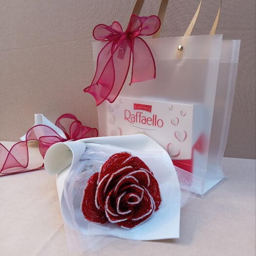 Набор "Ледяной шик" и Рафаэлло Luxury gift set Ice Rose and Rafaello