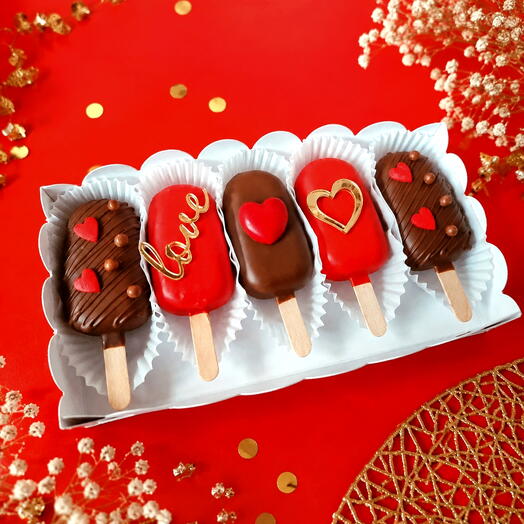 Чизкейки love 5шт на день влюблённых