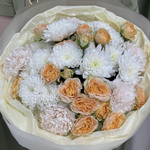 Микс с летний с кустовой розой