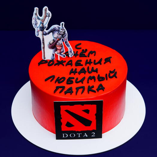 Торт на День Рождения мужу, парню, сыну, мужчине, папе - тортик в стиле Dota