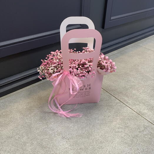 Сумочка из  розовых гипсофил🌸