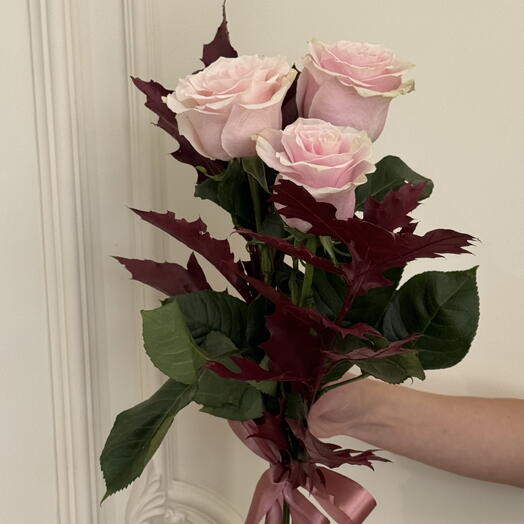 Букет с клиновыми лисьями и розой 🌸🍁