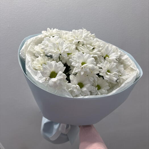 Букет из ромашковых хризантем🩵
