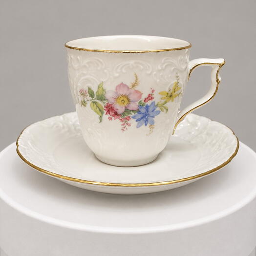 Винтажная кофейная пара Rosenthal Classic Roses в подарок на День Рождения