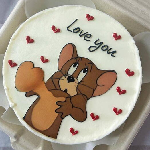 Бенто-торт с мышкой love you