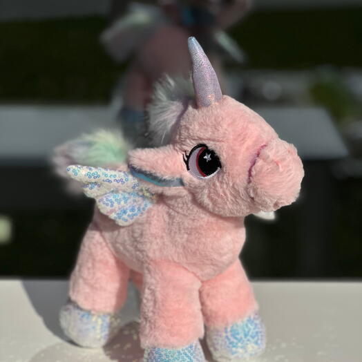Игрушка мягкая "Розовый единорожка"
