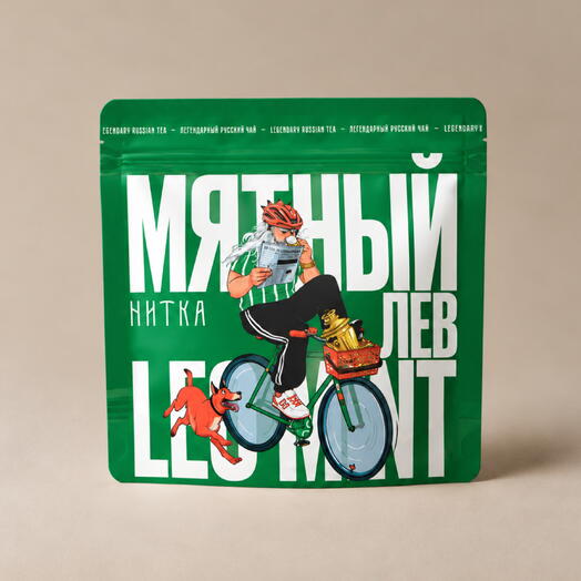 Зелёный чай с мятой "Мятный Лев" 25 г, Нитка / фирменный листовой купаж