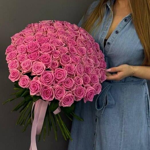 Букет из 51 розовой розы