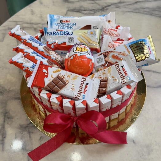 Торт из Kinder шоколада "Сладкоежка"🍫 для мамы, дочери, сестры, тети, бабушки, жены, девушки