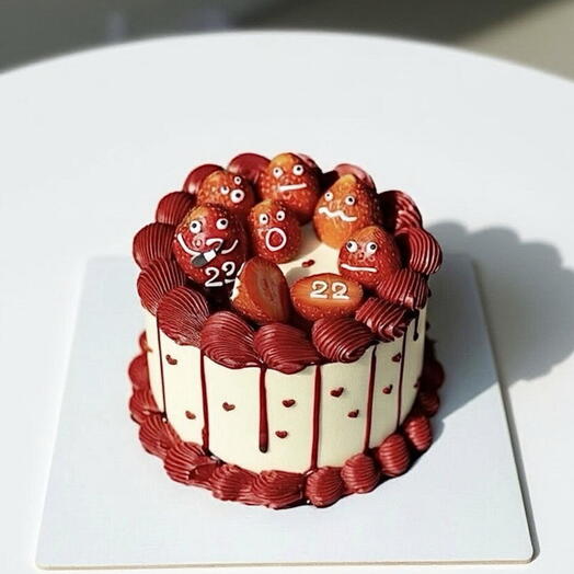 Популярный торт с клубничкой 🍓и Вашим возрастом