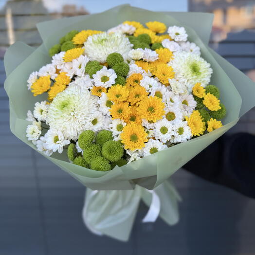 Микс из хризантем💚