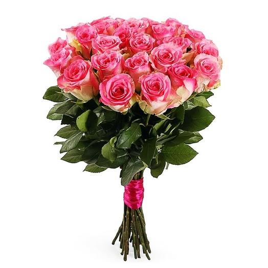 Bouquet of 25 pink roses 50 cm